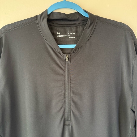Under Armour Men's Black Long Sleeve Zip Shirt - Picture 1 of 8